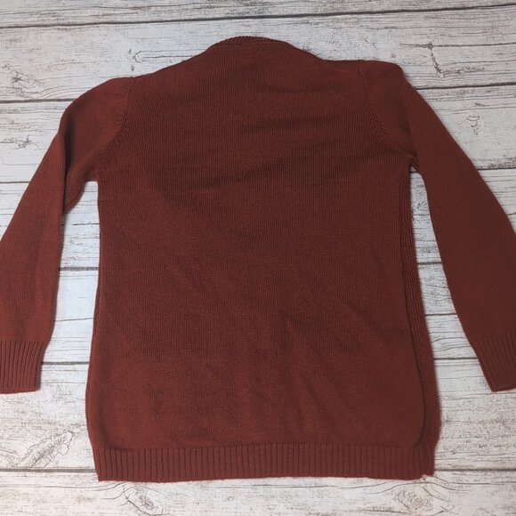 Vintage White Stag Rust Burnt Orange Cardigan With Zippers Size 38 - Picture 5 of 5